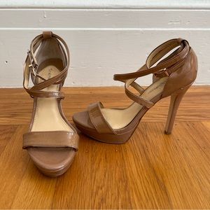 Gianni Bini Tan Strappy Heels Size 7.5